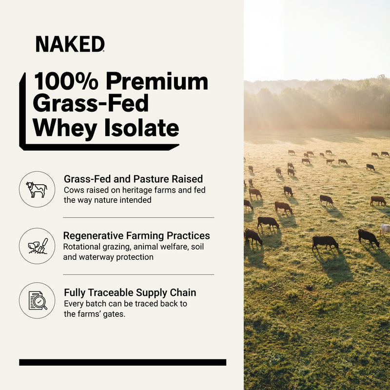 Vanilla Grass-Fed Whey Isolate Protein Powder - Vanilla