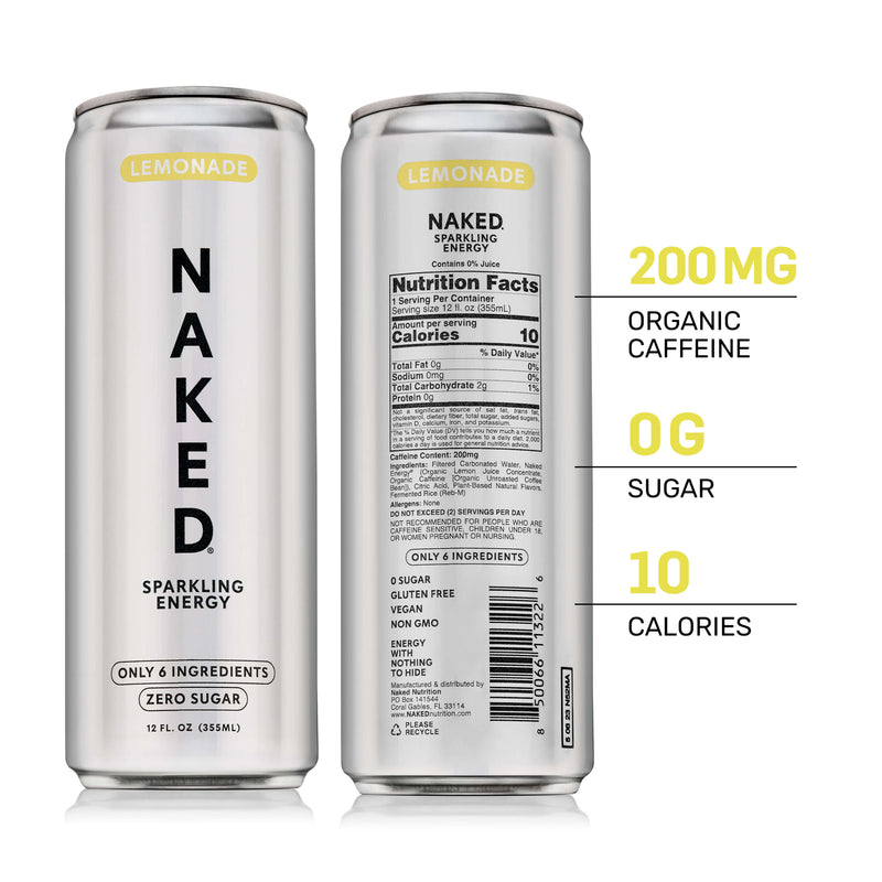 Lemonade Naked Sparkling Energy - Lemonade